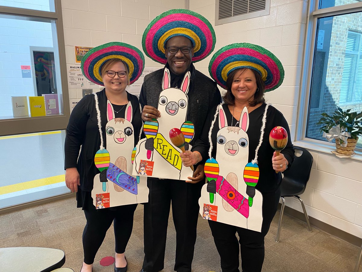 Celebrating Literary at TGES. Principal Ryals and Mrs. Morris are the best!