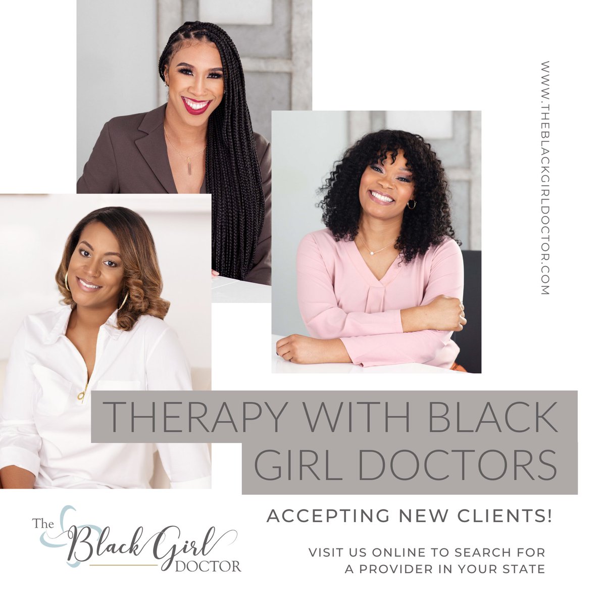 ItsDrTai's tweet photo. Our clinical team at The Black Girl Doctor is 9 deep and we have openings for therapy in 31 states. We’re booking free consults here https://t.co/CGLMgUdjf0 https://t.co/wcjOxwoxKx