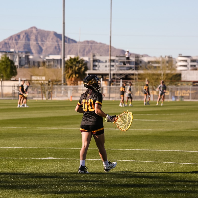 SunDevilWLax's tweet photo. "Seeing her make a save with her elbow or big toe is kind of the Katie Vahle standard. She's unlike any other goalie out there."
- Carley Adams 💭🤣

Katie Vahle is the Pac-12 Player of the Week for a reason, just ask her teammates trying to score on her in practice

MORE INFO ⬇️