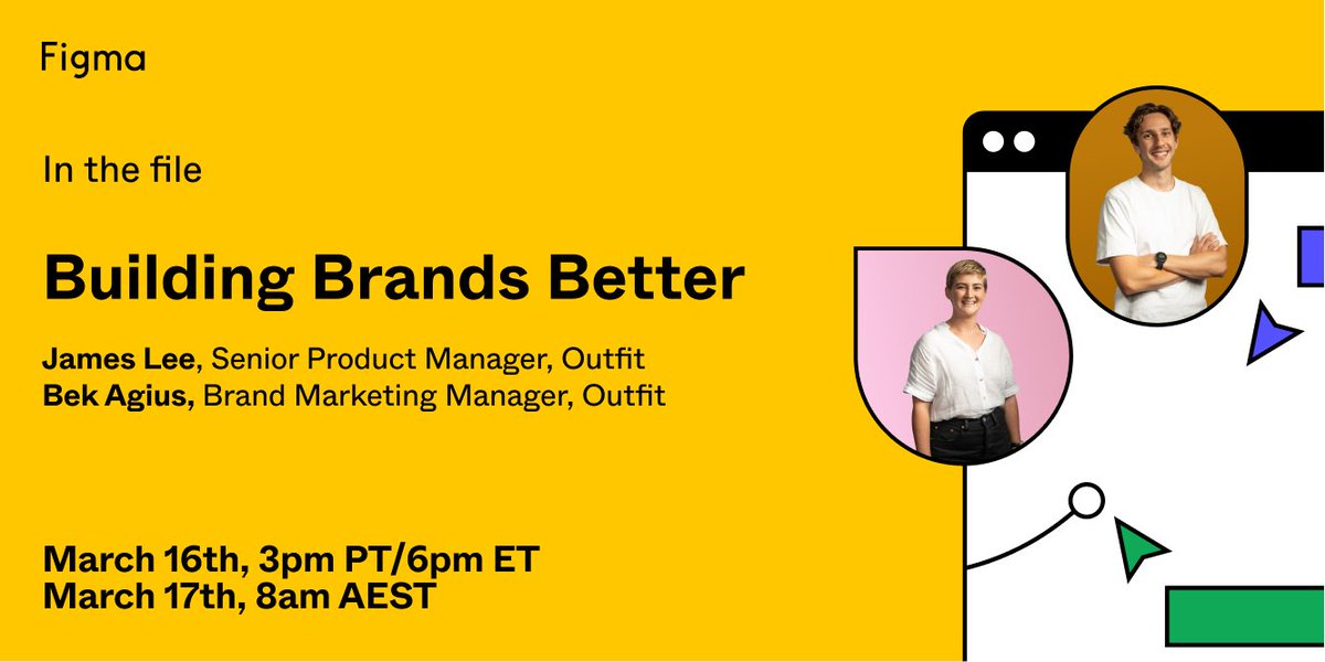 This Thursday we are super chuffed to be taking part in <a href="/figma/">Figma</a>'s In the File series. 

<a href="/jamesrplee/">James Lee</a> and <a href="/BekAgius/">Bek Agius</a> will be walking through our re-brand, its genesis in Figma and scaling creative production through Outfit.io.

figma.zoom.us/webinar/regist…