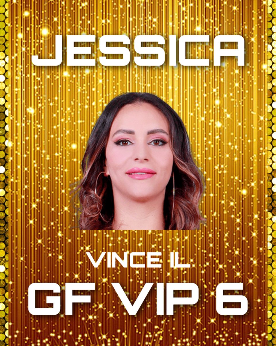 trash_italiano's tweet photo. 🥳 Jessica vince il #GFVIP 6! 🥳 https://t.co/qELJV8StS6