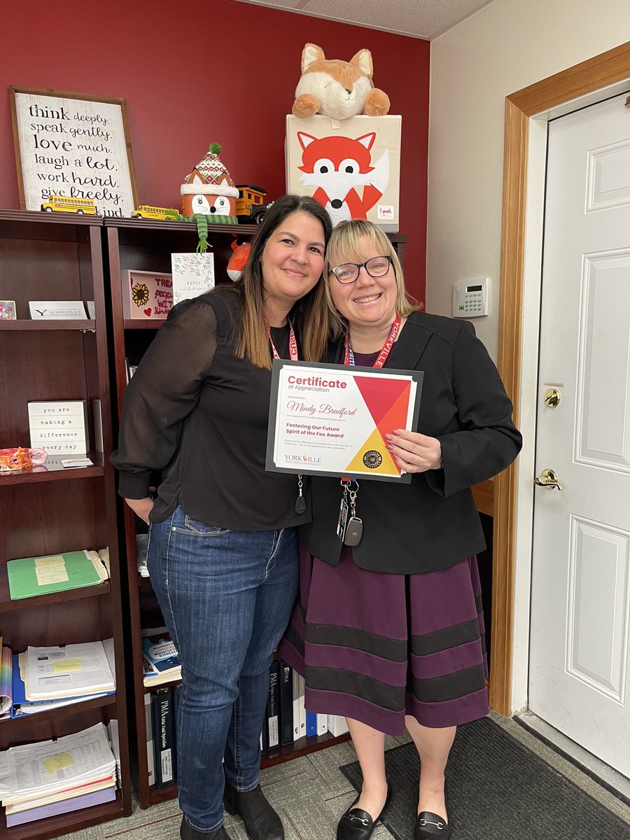 YEF115's tweet photo. Congratulations to @yorkville115 Executive Director of Finance Mindy Bradford for her nomination for the #SpiritoftheFox award! We are grateful for your dedication https://t.co/YDCRH2tM2y