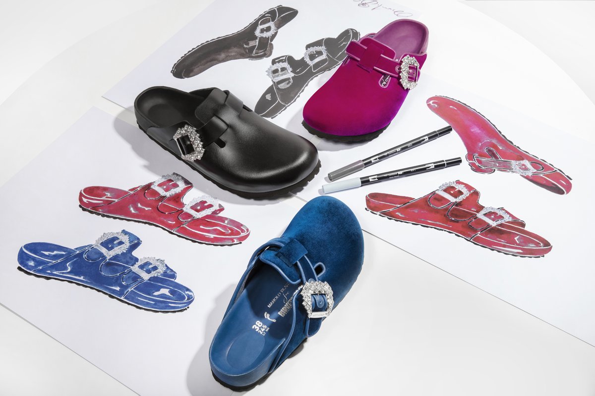 kirkpate's tweet photo. i need all of the manolo blahnik birkenstocks https://t.co/z6zb22bFSq