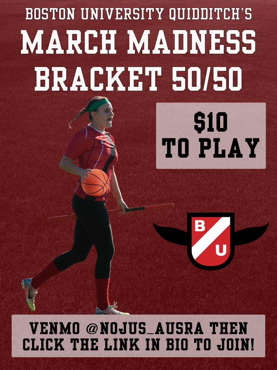 We are hosting a 50/50 bracket where half of the proceeds help fund our journey to Nationals and the other half goes to the participant with the most accurate bracket. Have your brackets in BY 11:59 PM ON WEDNESDAY (3/16) to participate! For Venmo caption: MARCH MADNESS BRACKET