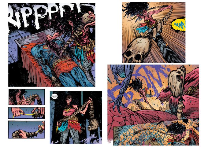 「ワンダーウーマン:デッドアース」でダイアナさんがスーパーマンの遺骸から背骨と頭蓋骨を摘出し真実の投げ縄を通してモーニングスターにしたの思い出した 