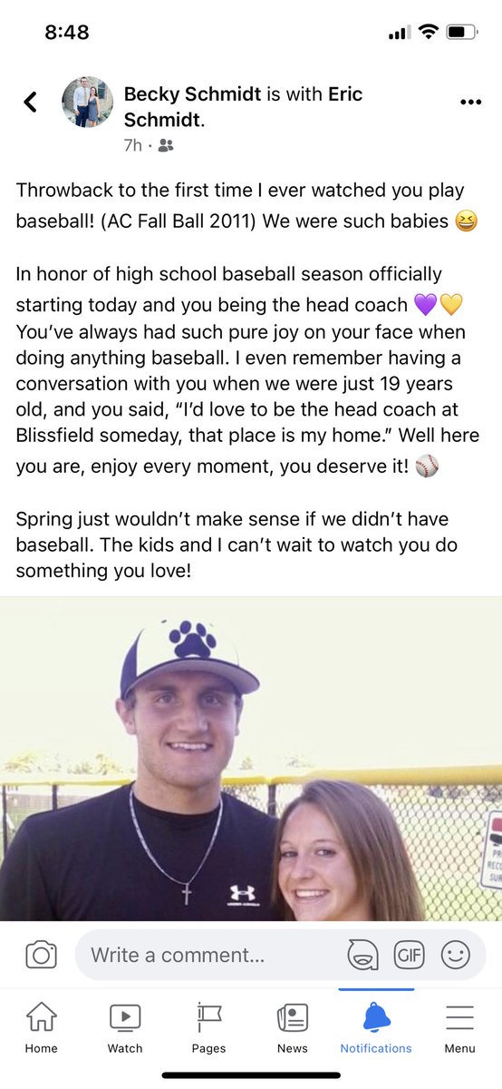 coach_eschmidt's tweet photo. The real MVP.  The one who keeps the family running during the season.  Couldn’t do it without the support from the better half. https://t.co/ZzY1efGWY9