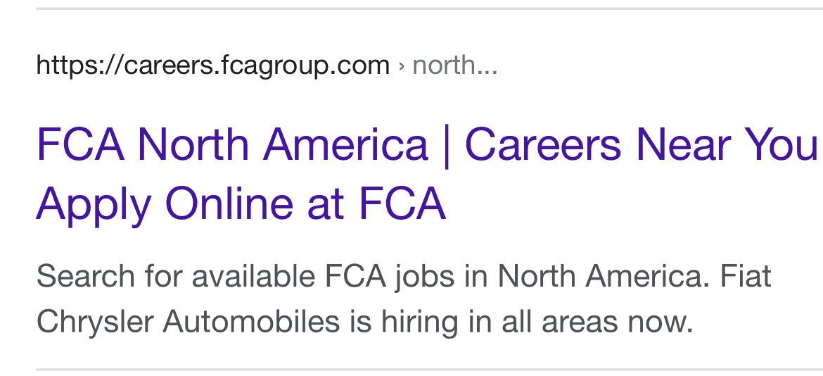 If you looking for a job, Chrysler hiring.   Computer savvy.
