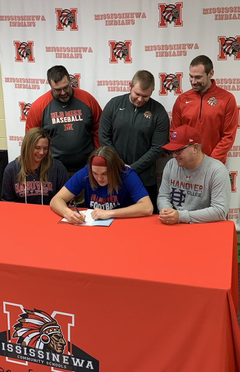 GoMHSIndians's tweet photo. Congrats to @LandryRock for signing to continue his academic &amp; athletic career at @HanoverCollege https://t.co/AuFU4xphLb