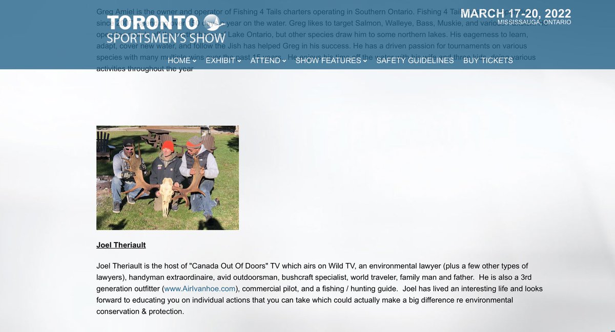 So honoured to be able to participate in the Toronto Sportsman’s Show as a guest speaker - discussing why hunters and fishers need to take the lead on environmental conservation !!! Friday 1pm and Saturday 3:45pm … #StopTheSprayOntario #WhiteMoose #StopTheSprayCanada