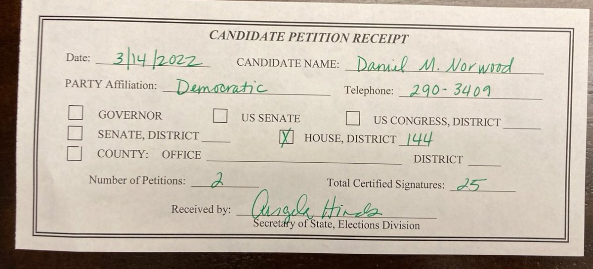 DanielMNorwood's tweet photo. Crazy to believe that as of today I am officially a #Candidate for the #Maine State Legislature! #mepolitics #houseofrepresentative #Government #imin #imrunning https://t.co/KRuyUuMHPp