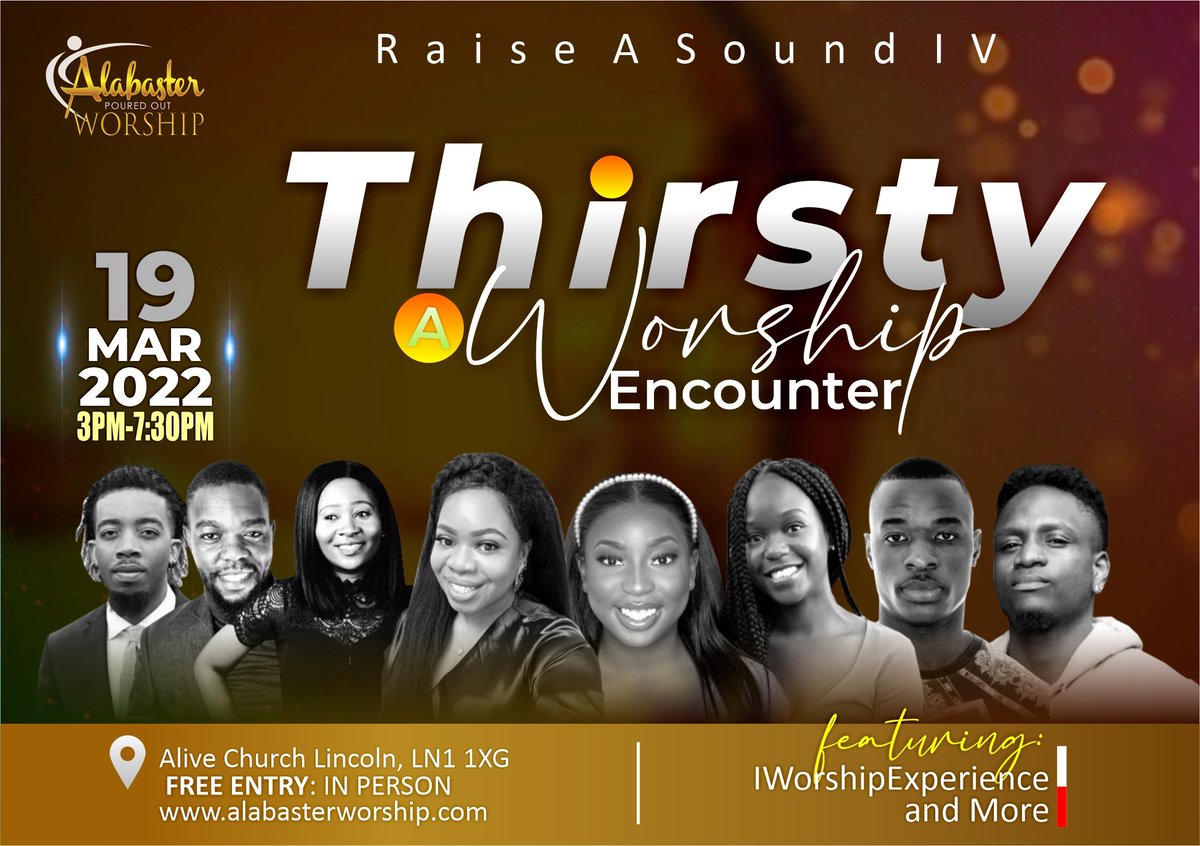 RoseMattM's tweet photo. ✨️✨️Calling ALL worshipers who are THIRSTY [Psalms 42:1] for more of God’s presence. Join us for this one of a kind IN PERSON Worship Encounter🙌🙌

✨️ONE VENUE-ONE SOUND-ONE AGENDA✨️

SIMPLY UNMISSABLE!See you there!
#AlabasterWorship #RaiseASound #PouredOutWorship https://t.co/K5VsrrpNlQ