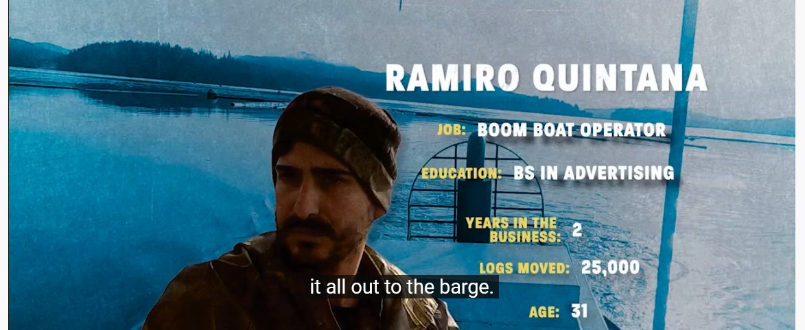 IlanaMercer's tweet photo. https://t.co/oFyNvE8THV
Corralling logs with a #boomboat. I'm in total awe of the strength, skill, calm and staying power this job takes. To do all this alone? One single man? #MikeRow's show is genius in what it shows. https://t.co/IqlxYrkOkK