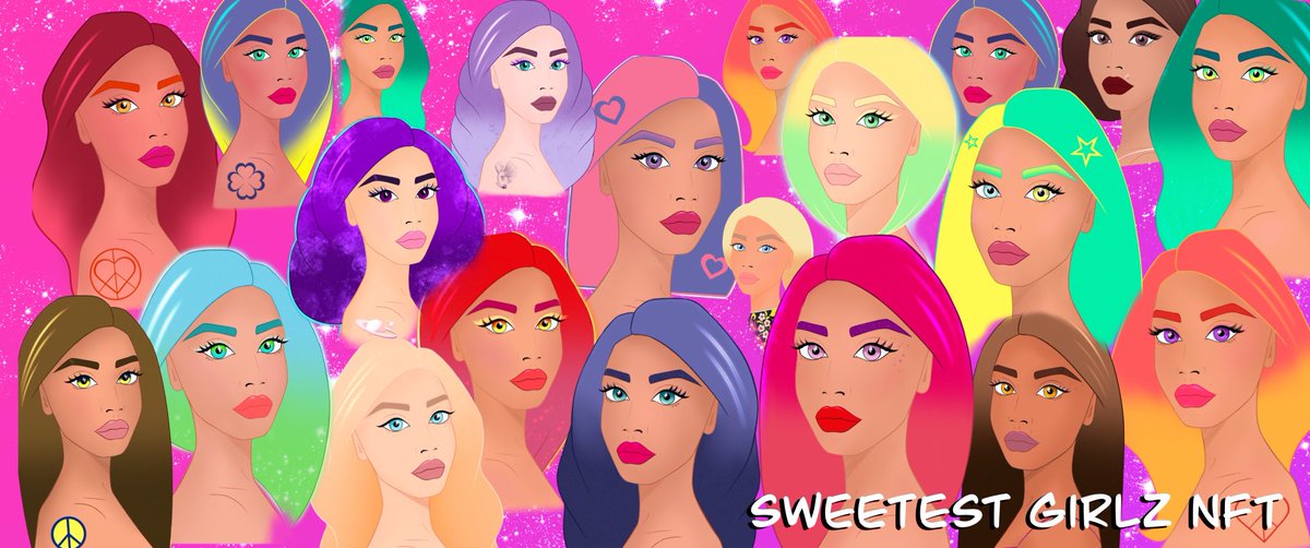 art_lvlera's tweet photo. my lovely girls 💕 Every time I create my girl I love her even more 🙏🏻 How grateful I am to be in NFT community 🙏🏻💜💕🌸❤️ https://t.co/G1ROTRLWhv https://t.co/GPxIcIhqgk