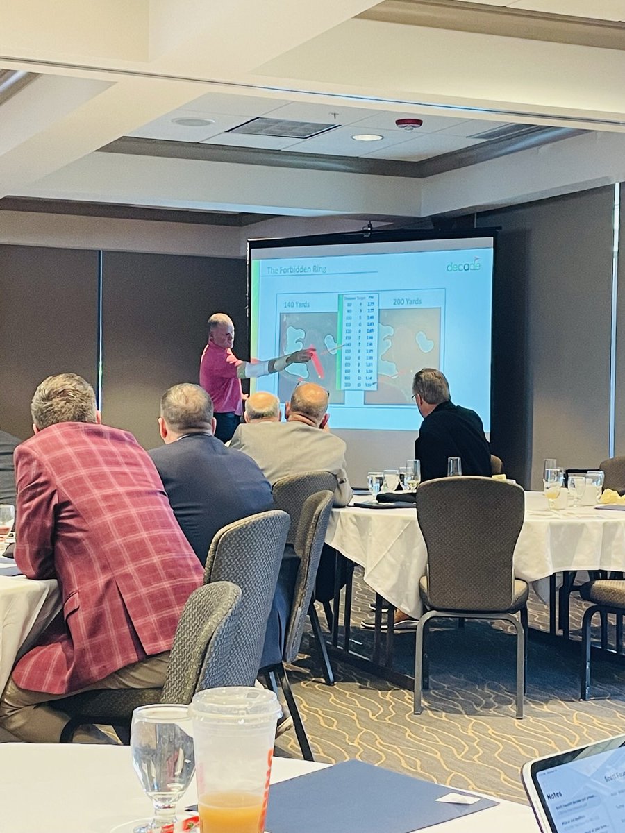 MarkScott_Jr's tweet photo. Great listening to @scottfawcett talk about Decade today at our @NOhioPGA Spring Meeting! I’m looking forward to another golf season ahead using his course management system! #playsmarter #decadegolf https://t.co/WXKcXO7Pv6