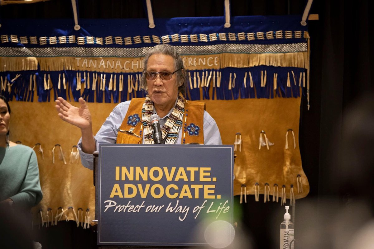 TananaChiefs's tweet photo. At today's #TananaChiefs Annual Convention and Full Board of Director's Meeting Trimble Gilbert of Arctic Village was officially recognized as the new First Traditional Chief of the TCC region. 

Learn more here: https://t.co/V6H6mmScwE https://t.co/hp39goXTAF