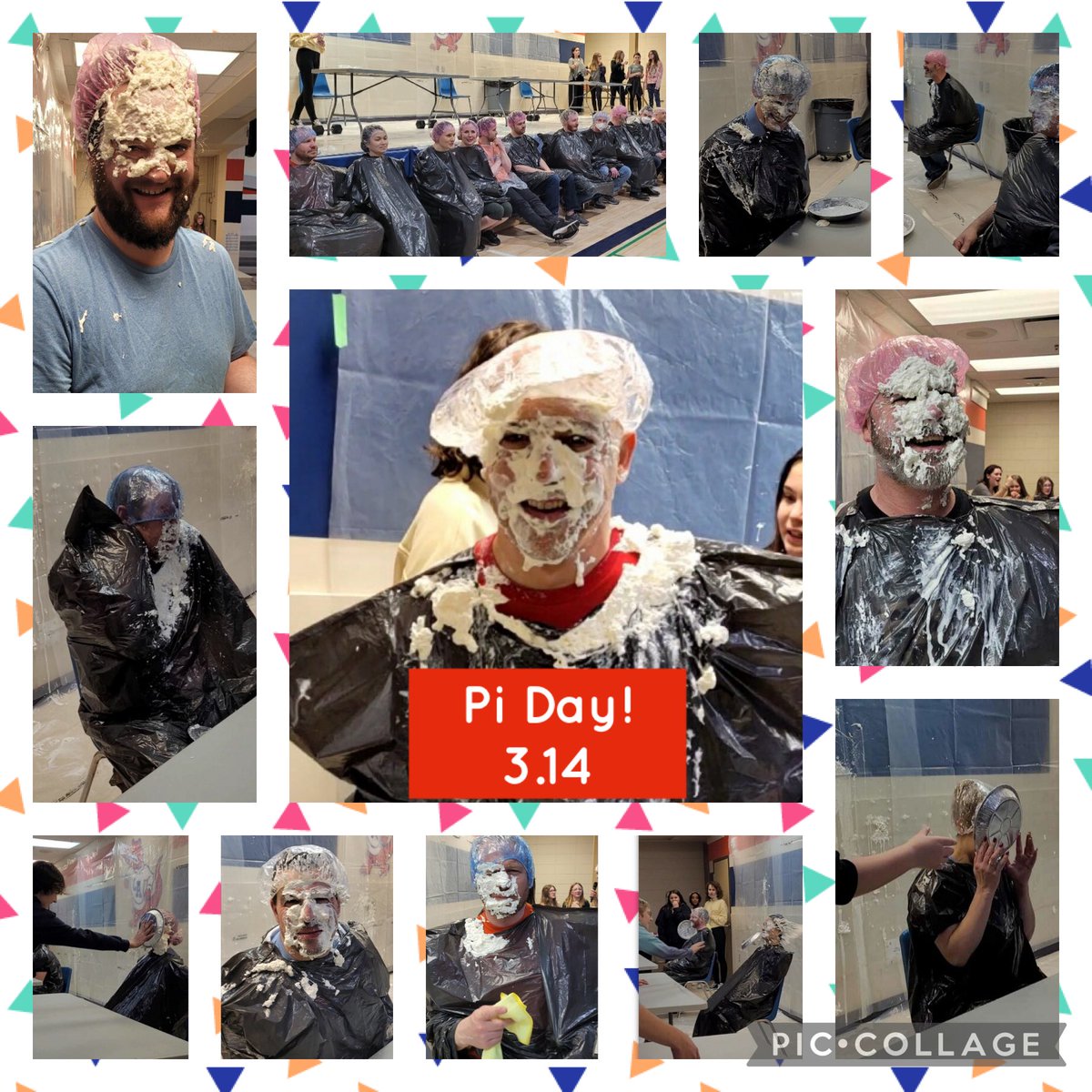 lorneakins's tweet photo. Happy Pi Day!  Celebrating 3.14 by students Pi-ing our staff! https://t.co/IE9POSimOB