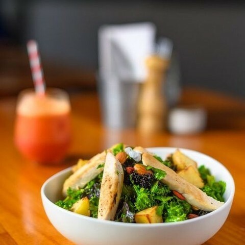 SardiCafe's tweet photo. A salad a day keeps the doctor away...we're not sure how that saying goes, but it can't hurt can it? 🙃

Pictured is our Chicken Salad (GF)

Walk in, book through the link in our bio or order off the Sardi Cafe App! https://t.co/eKzesyO8S8
