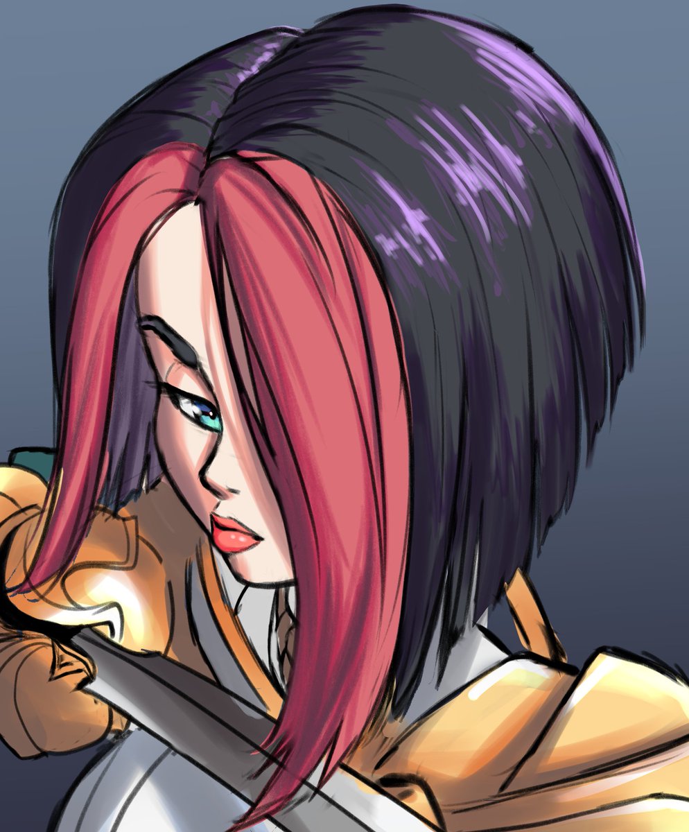 WhatMikeDraws's tweet photo. Here's a quick sketch I did of Fiora from League of Legends! I drew more of the body originally, but I really like how the head turned out  ^_^

#LeagueOfLegends #fanart #IvebeenplayingwaytoomuchLoLlately https://t.co/aF0PCTQ9di