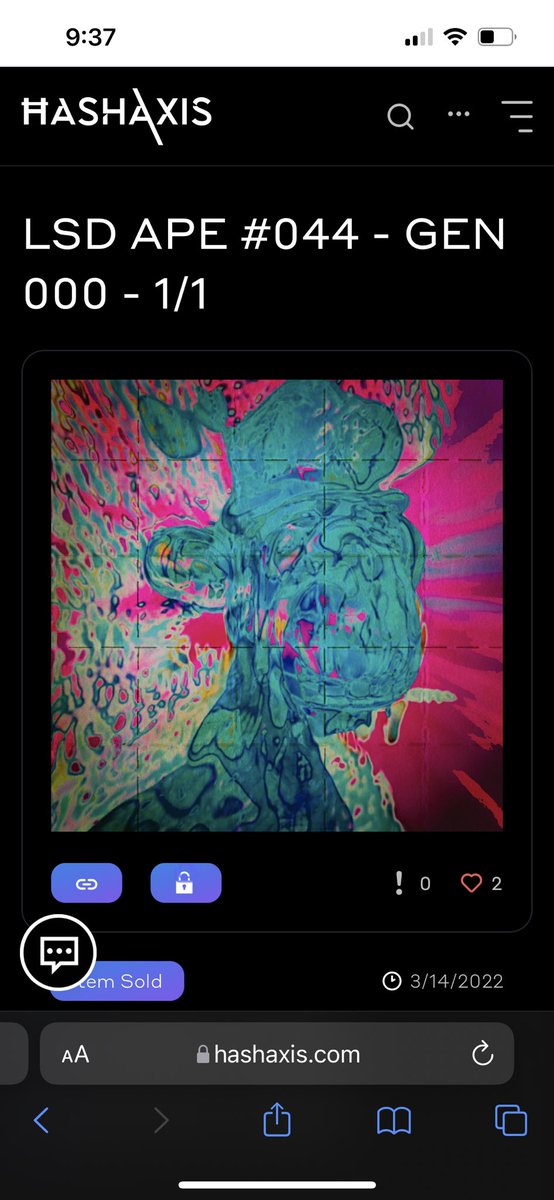 LSDApes's tweet photo. #LSDAPe 44 Sold! #HederaNFT https://t.co/yuveW6HZFg