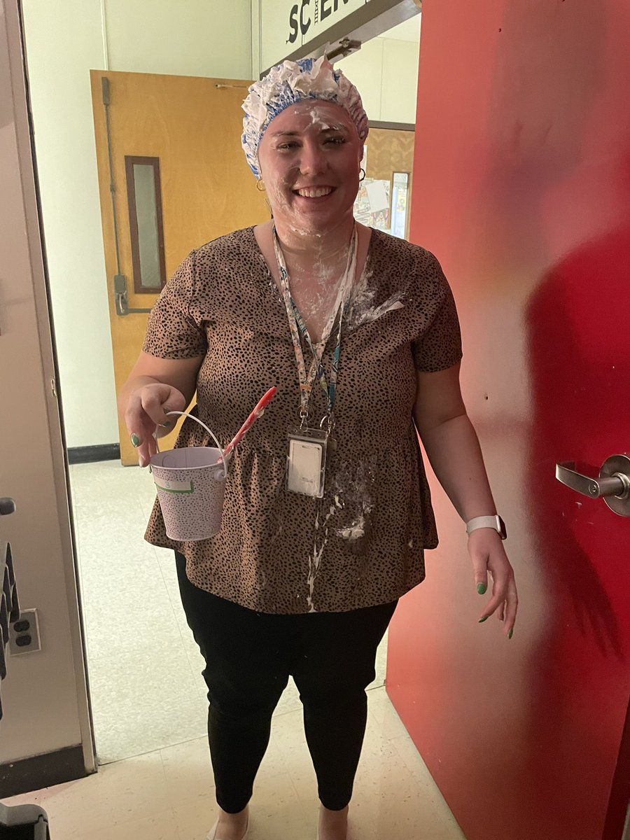 ommsaacps's tweet photo. A little #PiDay fun at #TheMill. These 8th grade teachers were great sports! Not pictured, yummy 🥧 and pi bracelets! 3️⃣.1️⃣4️⃣ was celebrated severa ways today. We’re always having fun! https://t.co/5nkjtNOROz