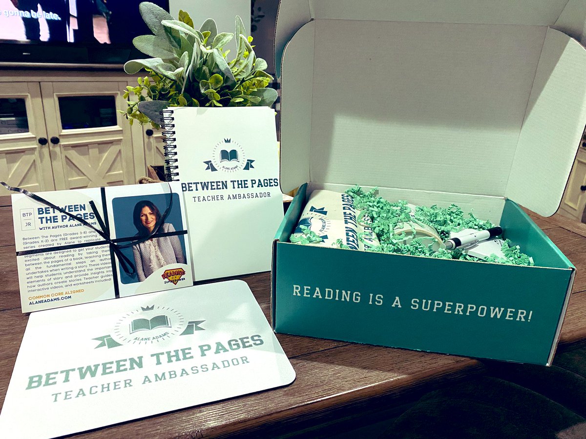 mrjoshblackburn's tweet image. 📝✏️I received my #teacherambassador box for @AlaneAdamsBooks #BetweenthePages &amp;amp; #BetweenthePagesJr!! Can’t wait for the virtual meeting on Wednesday! 📚#greatwaytostartSpringBreak