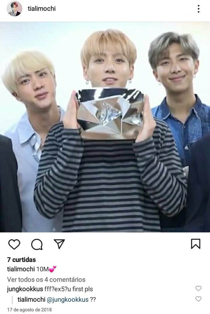 o insta que eu tinha pro bts em 2018 "meu ommah" semm orrr