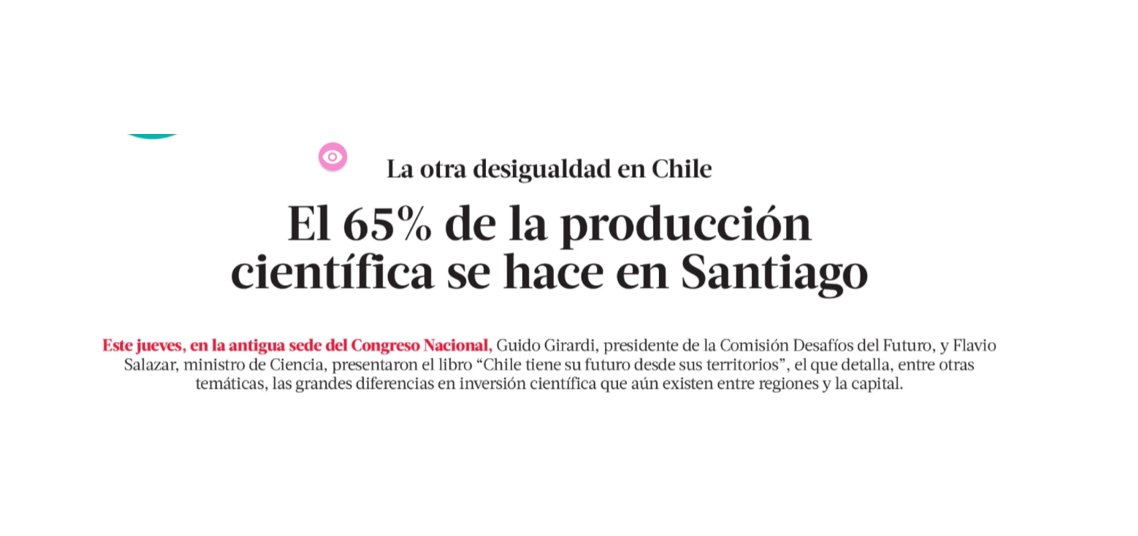 JorgeBabul's tweet photo. "Chile tiene su futuro desde sus territorios"
@latercera https://t.co/uzkYUC0Mwp