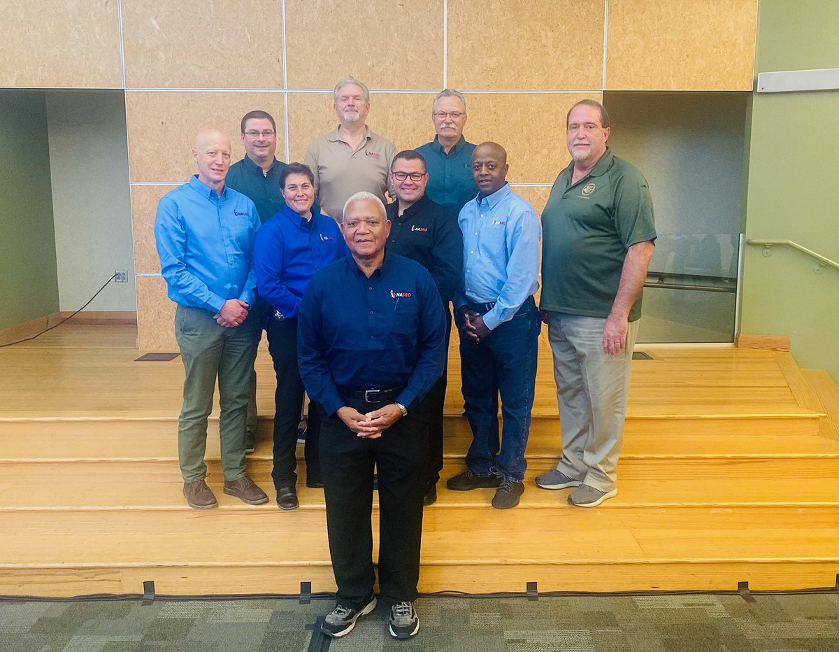 dschoeff's tweet photo. 8 of the past, present, and future @NASRO_Info Presidents. Rightfully lead by the patriarch himself! To say I am honored to be in this photo is beyond an understatement. https://t.co/G1pyqjv5ja