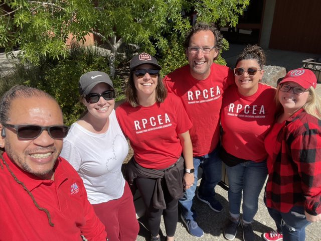 WeAreCTA's tweet photo. CTA President @ETobyBoyd was out in solidarity with Rohnert Park Cotati Educators on the 3rd day of their strike, fighting for an agreement that invests in the recruitment &amp; retention of the quality educators that students deserve. #WeAreRPCEA #RedForEd #ForOurStudents #WeAreCTA https://t.co/Zb5OFXQYpA
