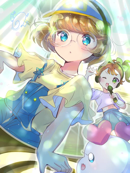 skebにて、DJをするみのりん先輩とそれに合わせて歌うまなつちゃんと、くるるん描かせていただきましたー!! 
リクエストありがとうございました!( 'ω')و ̑🎧 