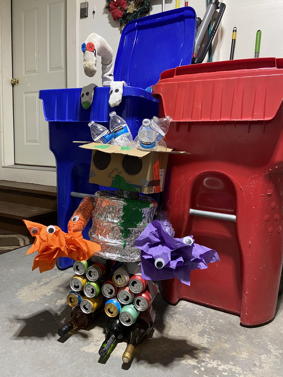 HockeyGods66's tweet photo. It was late last night and I woke up to a loud noise coming from the garage. I found these two and managed to corner them for a minute before they escaped. All they said was @polygav sent them to grab some items for collection #2. @DumpsterDorks https://t.co/4bLQkSXADg