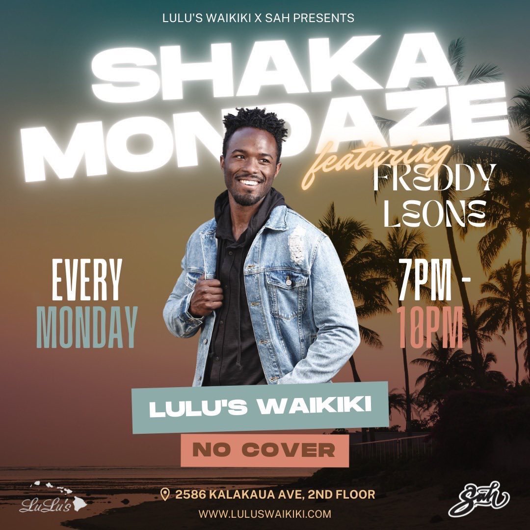 Lulus_Waikiki's tweet image. Happy Monday! Join us for a fun night with #freddyleone from 7 pm - 10 pm. We are also thrilled to announce that are club night is coming back on March 28th. See you tonight and stayed tuned for more info! #IndustryNight X #Aloha 🌴🌊✨ instagram.com/p/CbG1RL9L80o/