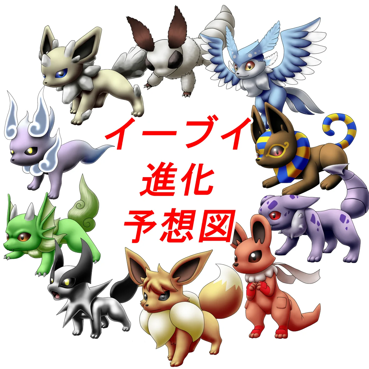 イーブイ　進化 九十九喜常(日常垢) on X: 