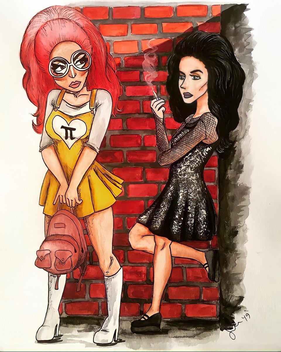 themagnacarlart's tweet photo. 3.14 🥧 • High school crushes are hard, especially when you’re at the top of your class, one *stupid* required Russian lang course away from graduation &amp; she’s the mysterious local goth kid failing Calc; it just so happens that math is your forte &amp; she’s...well, Russian. #trixya https://t.co/ySvgLyhiMZ