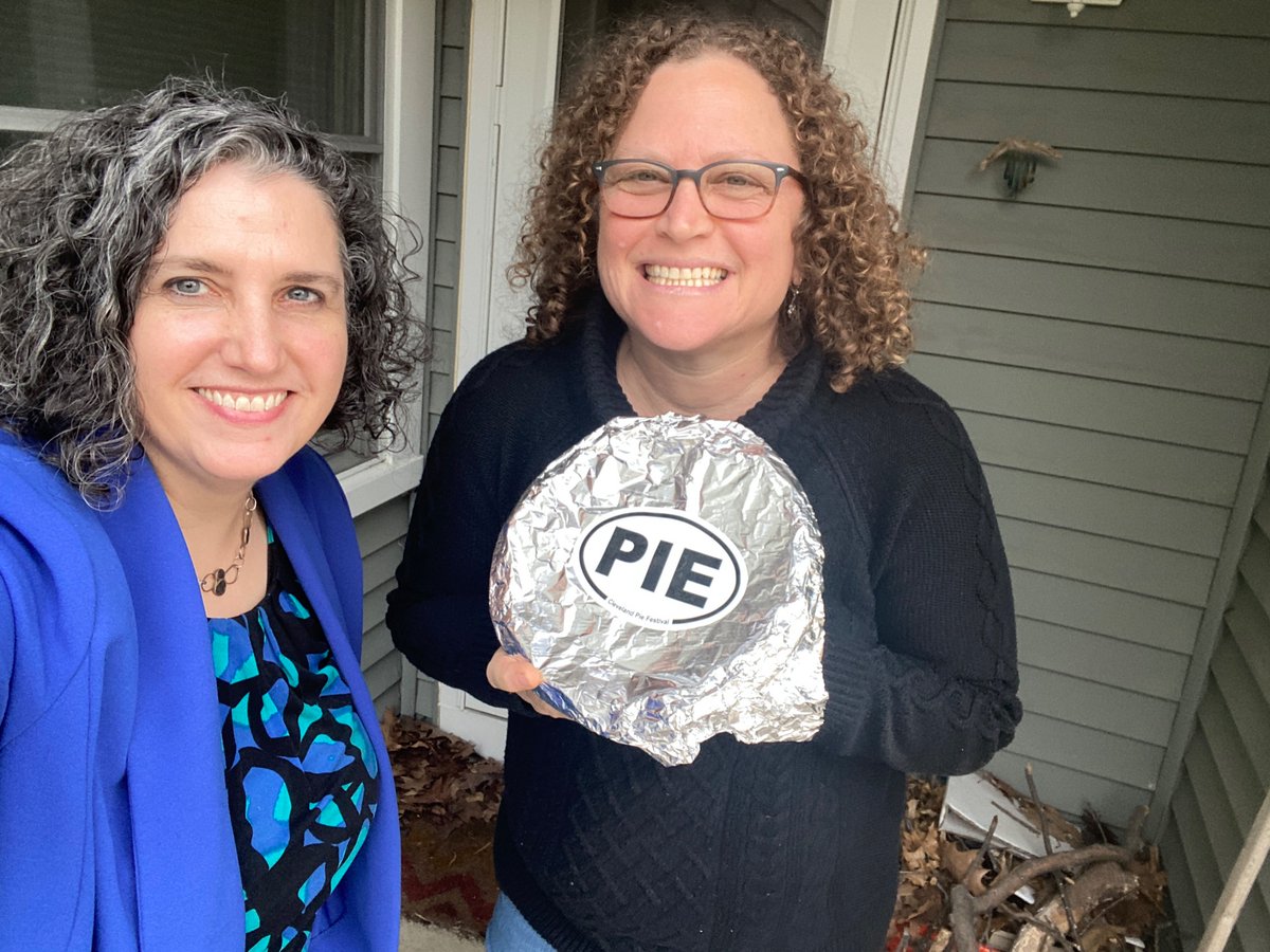 kellenbogen's tweet photo. Thanks to the brilliance and generosity of the @pieinthecle gang, I got to practice a #RandomActofPieness on #PiDay and gave a pie to the most wonderful family who always is taking care of everyone else and is most definitely deserving of this tasty surprise https://t.co/Til1BbX5K1