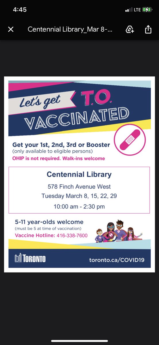 YWPVaccine's tweet photo. Vaccine clinic at 578 Finch Ave West today from 10-2:30!
Make sure you don’t miss out!

#LetsGetTOVaccinated #TorontoTogether #ywpletsgetvaccinated #CanadaTogether #TorontoStrong #thisisourshotca #getyourshot #toronto #ontario #canada #omicron #booster https://t.co/obv6w09CtX