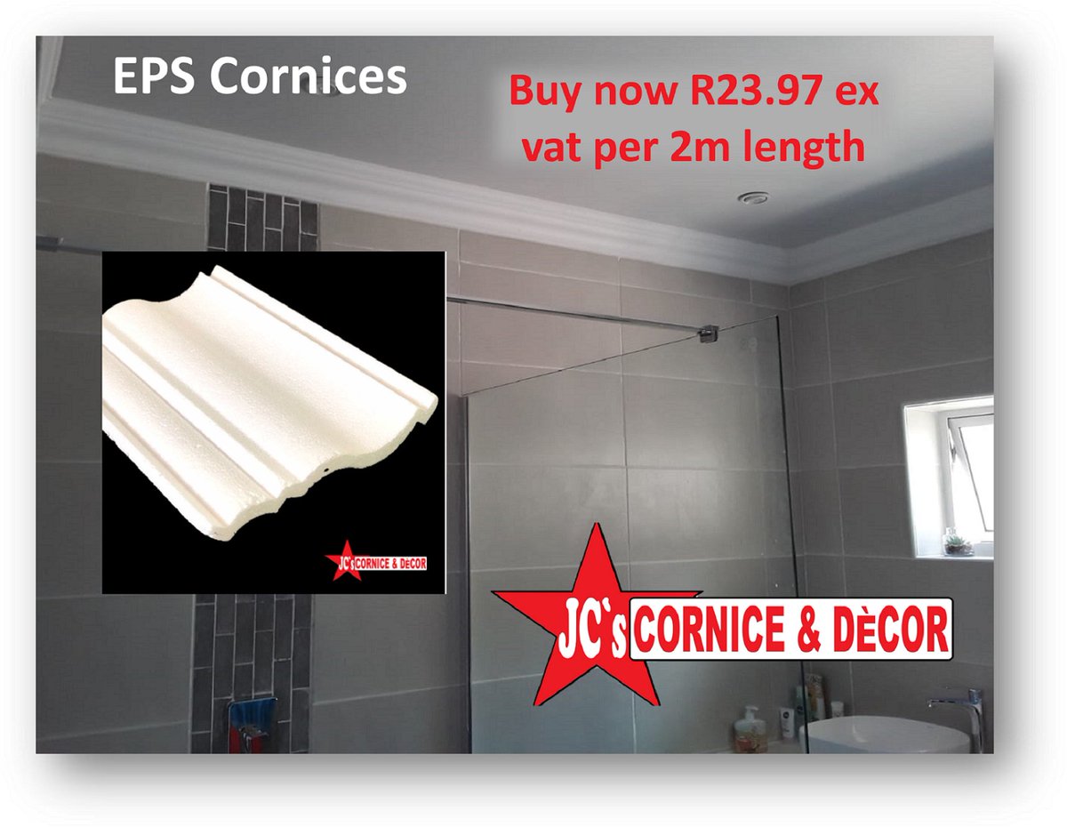MstarProduct's tweet photo. Check out our beautiful cornice range!
Here is our
EPS Noble Cornice. It sells for R23.97 ex vat
per 2m length . Buy it now and change the look and feel
of any room! https://t.co/2zI5f0AbKv