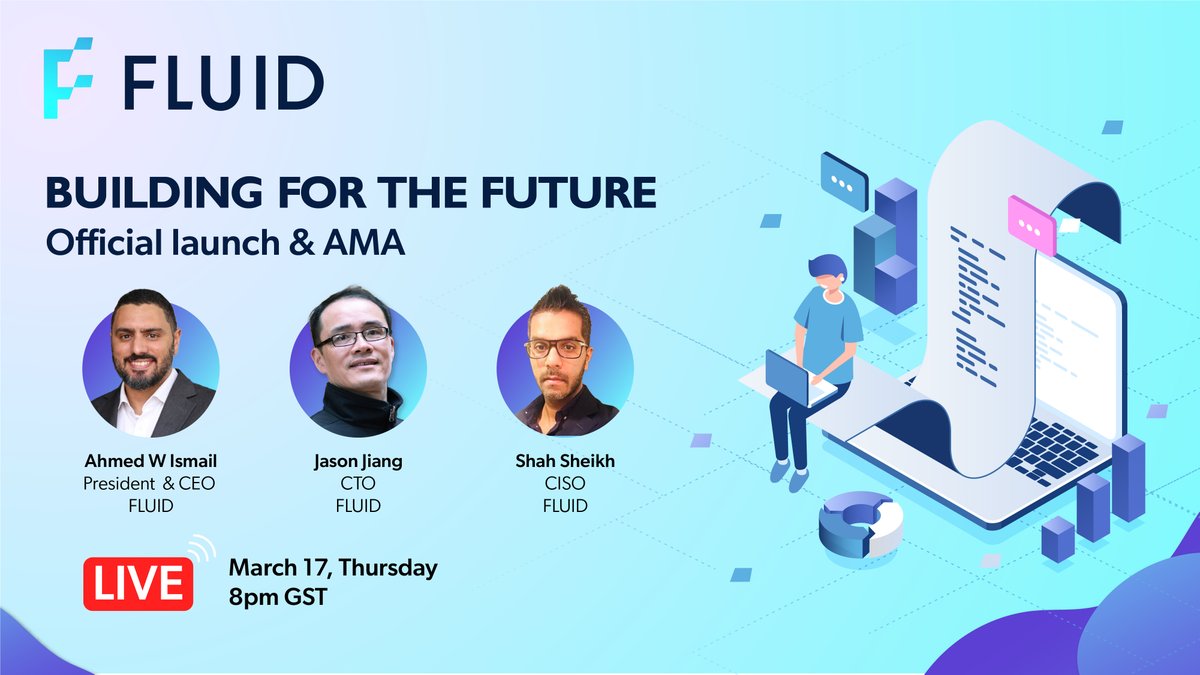 FLD_AI's tweet photo. FLUID is delighted to announce the launch of #FLUIDLIVE (stream TW, YT, LIN) as they build for the future.
In this week's LIVE the team will uncover the latest project updates + AMA to end the session. Big announcements will be made, so don't miss out 😎
#FLD #rewards https://t.co/XY1C6zPZBE