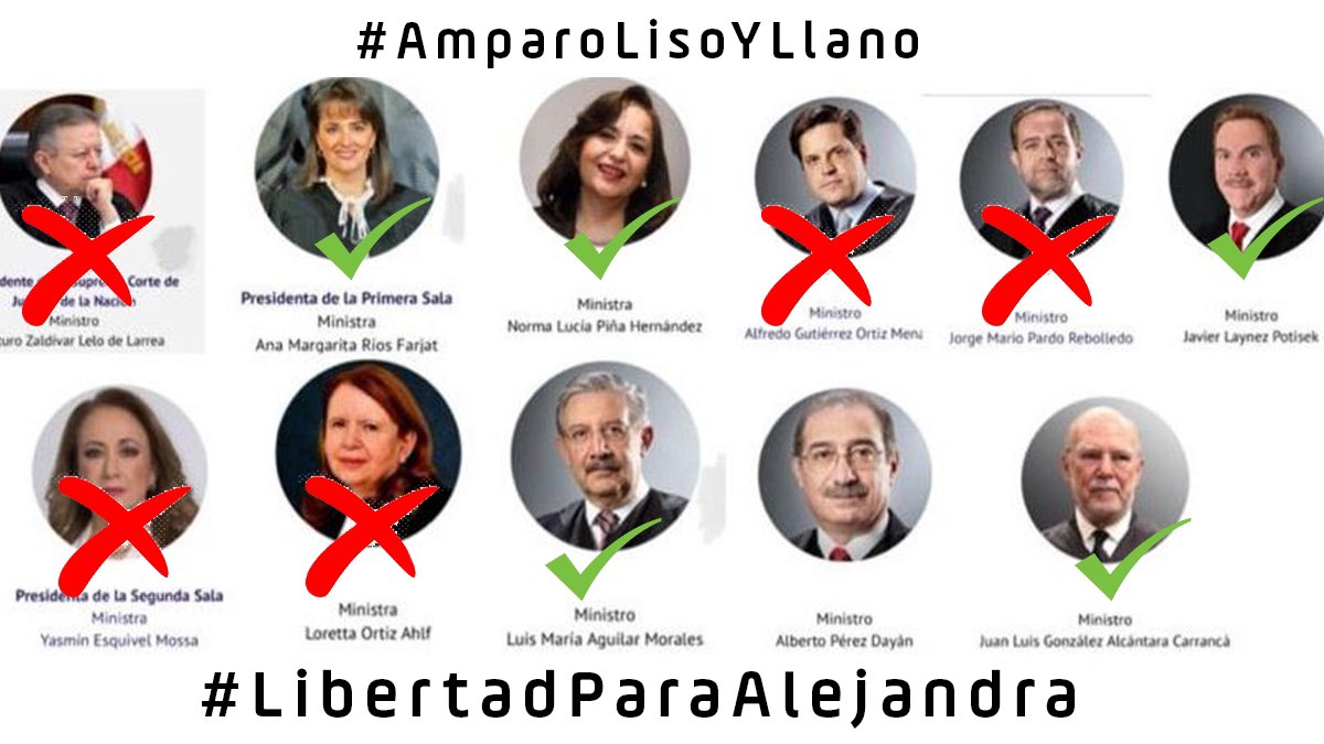 Los vendidos
@ArturoZaldivarL
 #AlfredoGutierrezOrtizMena
#JorgeMarioPardoRebolledo
@YazminEsquivelMossa 
#LoretaOrtizAhlf
#LibertadParaAlejandraYa