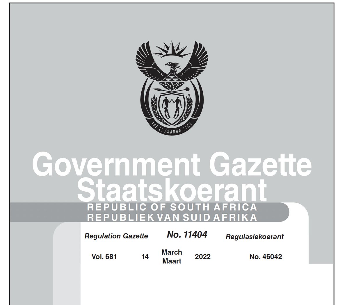 NationalCoGTA's tweet photo. Disaster Management Act, 2002 (Act No 57 of 2002): Extension of a National State of Disaster #COVID19 https://t.co/0zawptXIEs