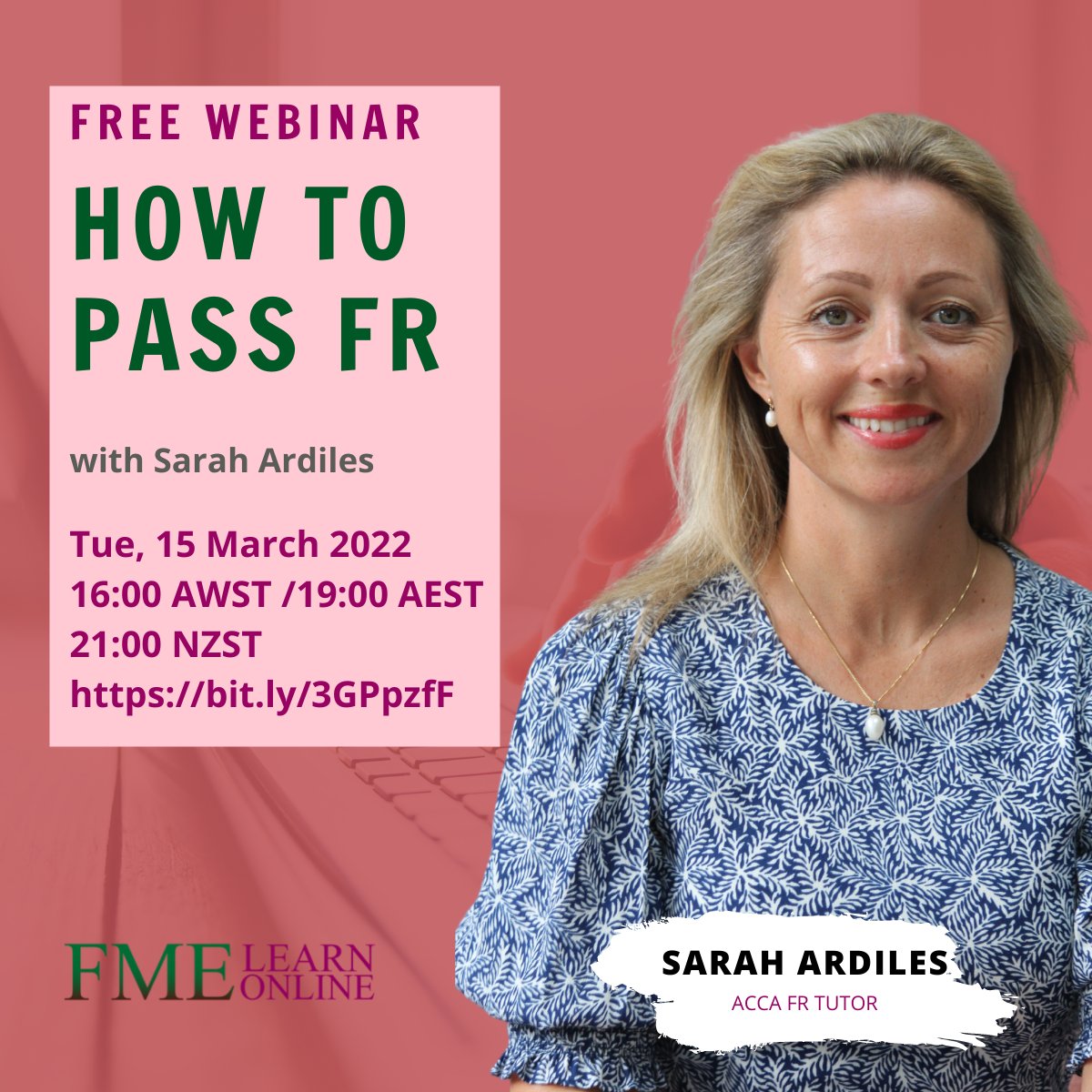 In partnership with ACCA ANZ. More free webinars here: fmelearnonline.com/acca_webinars/