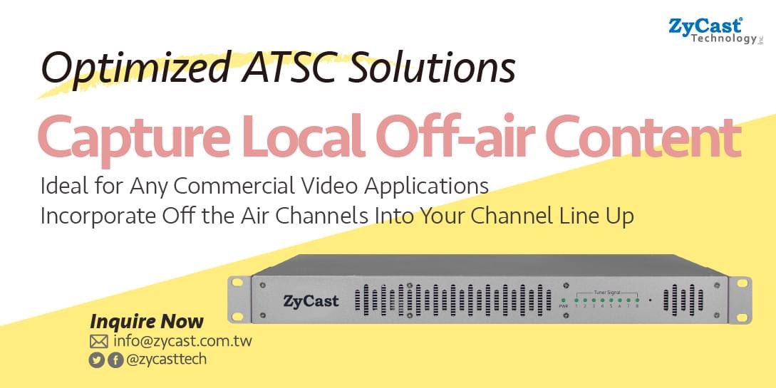 zycasttech's tweet photo. Does your client want to incorporate free local channels into their channel line up?
ZyCast has a solution that allows you to create custom IP and QAM channel lineups from various ATSC and QAM sources. 

Contact us to start a conversation TODAY.

#Transmodulator #ATSCtoIP https://t.co/EAwqveV56r