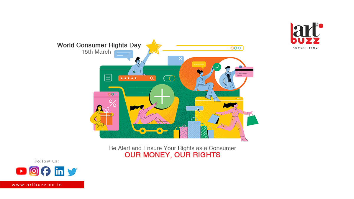 ArtBuzzAdvertis's tweet photo. World Consumer Rights Day get celebrated every year on 15 March. This day is to boost global awareness about consumer rights.

#WorldConsumerRightsDay #worldconsumerrightsday2022 #ConsumerRights #ConsumerAwareness #artbuzzadvertising https://t.co/dLsWszQu7x