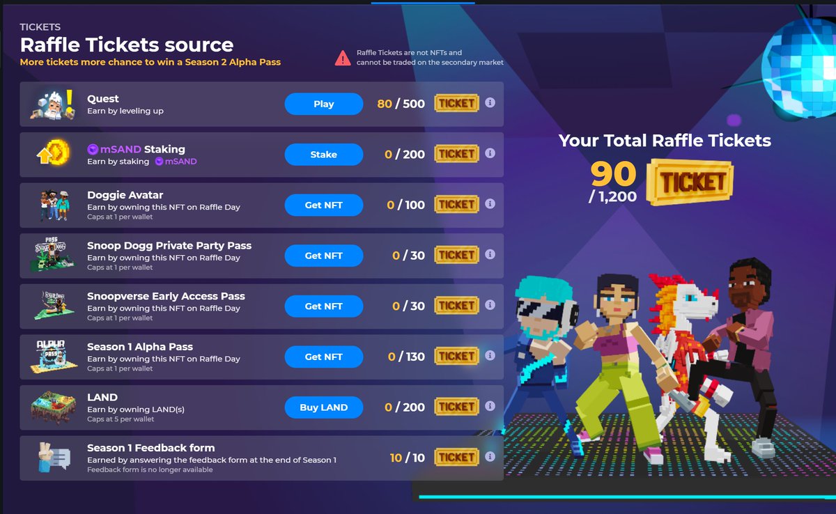 pandingx0's tweet photo. @TheSandboxGame I just participated in the daily #SandboxAlphaS2Contest for a chance to earn up to 1,000 $SAND! Starting March 14 -  Show your Raffle Tickets. Check out my screenshot below! 👇 #SandboxAlphaS2 https://t.co/4H2ukszPfg
