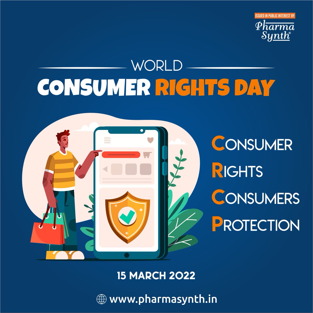 pharma_synth's tweet photo. World Consumer Rights Day is observed on March 15 to protect the rights of consumers and to ensure that the consumer' are not subjected to market abuse or social injustice that may undermine their rights.
#worldconsumerrightsday #consumer #consumerrights #consumerprotection https://t.co/Y0rFyk3wZT