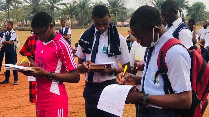 Re-igniting the Passion for Academic Excellence in Secondary School Students Within Nsukka Community led by #SpeakUpStandOutNG activist <a href="/NgokaObioma/">Obioma ngoka</a> 

#Education #suso #sdg4 #community #intervention #academicexcellence #qualityeducation  #Nsukka #Nigeria