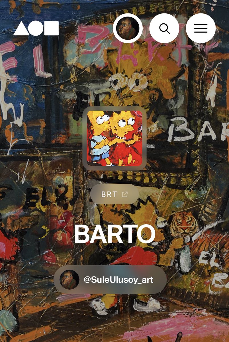SuleUlusoy_Art's tweet photo. There has always been an ironic situation in my paintings. Bart got into my pictures because he's my favorite character. I'm having a lot of fun taking these photos, so I created a Bart series that I hope will entertain the audience as well.

https://t.co/ARw8EgQ0BA

#bart #NFTs https://t.co/PfUG9Jqu4k