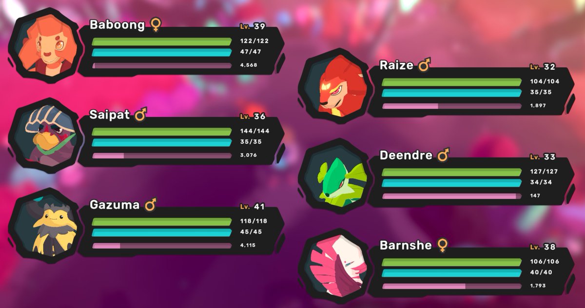 cicifyre's tweet photo. I've reached Tucma again and this time I decided to bring Barnshe, who I ignored before but I have learned my lesson. I tried to balance the coverage on the team, but I ended up with some overlapping types anyway oops 😅 https://t.co/EBqZQuqtaf