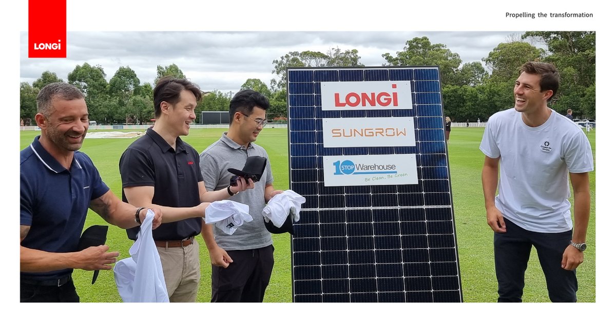 longi_solar's tweet photo. #LONGi will be supporting the #SolarClubs initiative, which is part of #CricketforClimate program, by donating solar PV systems for 15 Cricket Clubs around Australia as part of our effort to reduce carbon emissions and build a Green World! Read more: https://t.co/HyLcHCVvEF https://t.co/hD2R4lXmK5
