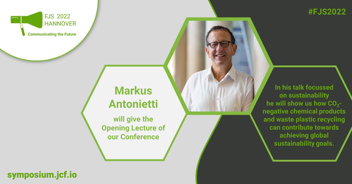 FJS_2025's tweet photo. Markus Antonietti, director of #colloidchemistry at the Max Planck Institute of Colloids and Interfaces will give the #openinglecture at the #FJS2022! We are really excited! #JCFsymposium #Jungchemikerforum https://t.co/9KhSHqknuK